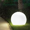 LED Garten Solarleuchte, Kugel weiß, DM 20 cm, H 62 cm Bild 2