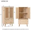 Flieks Kommode, Sideboard mit 2 Schubladen und 2 Türen Rattan 60x40x120cm Bild 4