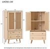 Flieks Kommode, Sideboard mit 2 Schubladen und 2 Türen Rattan 60x40x120cm Bild 2