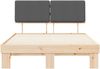 vidaXL Bettgestell mit gepolstertem Kopfteil Dunkelgrau 140 x 190 cm 877355 Bild 5