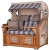 Strandkorb Komplettset - bene living - Ammersee Grande XL Teak - PE shell - Modell 522 - inkl. Liftersystem Bild 3