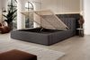 Polsterbett Doppelbett PEORIA Komplettset 180x200cm in Stoff Macau Anthrazit Bild 3