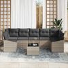 vidaXL Sofa Set mit Kissen Hellgrau 55 x 55 x 37 cm Poly Rattan 3346642 Bild 3