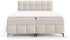 Boxspringbett Schlafzimmerbett SOPHIE 100x200cm Stoff Aragon Weiss Bild 3