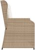 vidaXL Gartenbank Verstellbar mit Kissen Beige Poly Rattan 368950 Bild 5