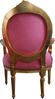 Casa Padrino Barock Medaillon Salon Stuhl Rosa / Gold - Möbel Antik Stil Bild 2