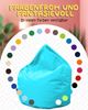 PATCH HOME Sitzsack Tropfenform – Jumbo – Aqua, bequemer Sitzsack aus Luxus-Polyester-Gewebe, bereits befüllt Bild 4