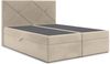 AX LIVING Boxspringbett 140x200 Bratton Beige Samt Bettkasten Topper Bild 3