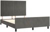 Doppelbett, Bettgestell Modernen ohne Matratze Dunkelgrau 140x190 cm Samt d2186e Bild 4