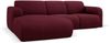 Micadoni Ecksofa Molino 4-Sitzer Links Strukturierter Stoff Bordeaux Bild 2