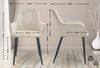 CLP 2er Set Esszimmerstuhl Ferndale, Sessel mit gepolstertem Samtbezug,creme Bild 2