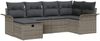 vidaXL Gartensofa-set mit Kissen mit Speicher 6 pcs Poly Rattan 3360210 Bild 2