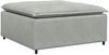 vidaXL Modulares Sofa mit Fußhocker Kissen Samt Hellgrau 3321309 Bild 5
