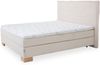 Boxspringbett SANSIBAR LANGEOOG, Osterende, Cordstoff Comino, Eichenholzfüße, lightgrey, 160x200, H2/H2 Bild 2