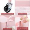 DOEWORKS Aufbewahrungswagen 3-Etagen Rollwagen Metall mit Rädern in Rose Bild 5
