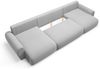 Wohnlandschaft Schlafsofa GALAN Stoff Poso Hellbraun Bild 3