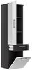 Hochschrank RIMAO-100 Hochglanz weiß, anthrazit, B x H x T ca.: 40 x 134,5 x 30 cm Bild 4