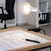 3er Set LED Tischleuchte, Flexo Arm, Metall, Glas, weiß, H 34cm Bild 5