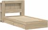 vidaXL Bettgestell mit Stauraum Sonoma-Eiche 90x190 cm Holzwerkstoff 3433628 Bild 2