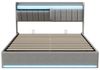 Furnishings Home Polsterbett Stauraumbett Doppelbett LED (Hydraulisch hebbarer Stauraum), Mit LED-Beleuchtung, Bettkasten, Ladefunktion, Samt, 140x200 cm Bild 4