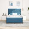 vidaXL Boxspringbett mit Matratze Dunkelblau 140 x 200 cm Samt 3339840 Bild 3
