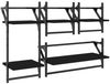 vidaXL 4-tlg. Wandregal-Set mit Stangen Schwarz Holzwerkstoff 836263 Bild 2