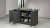 Dmora Kücheninsel Tartaro, Mehrzweckschrank, Küchenzeile Schrank, Zusätzlicher Tisch, 100 % Made in Italy, 155 x 90 x 90 cm, Anthrazit und Schiefer Bild 2