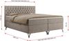 Boxspringbett mit Kopfteil und Topper, Polsterbett - GRIMALDI - 160 x 200 cm - Beige Stoff - H3 Bild 5