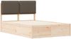 vidaXL Bettgestell mit gepolstertem Kopfteil Taupe 120 x 190 cm 3405525 Bild 4