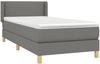 Boxspringbett mit Matratze Stoff Dunkelgrau 90x200 cm Bild 3