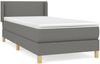 Boxspringbett mit Matratze Stoff Dunkelgrau 90x200 cm Bild 2