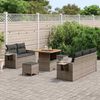 vidaXL Gartensofa-set mit Kissen 10 pcs Grau Poly-Rattan 3363638 Bild 3