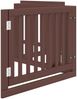 vidaXL 4-tlg. Hundetor mit Tür Faltbar Braun 320 cm Pappelholz 352265 Bild 5