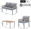 Celya Gartenlounge-Set Gartenlounges, Gartenmöbel Set 4 Personen Rattan, (Doppelsofa,2 Sessel und Tisch, Outdoor, Tisch und Stühle), Gartenlounge-Set, Gartenmöbel Set mit bequemem Kissen Bild 2