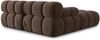 Micadoni Modulares Sofa Bellis 3-Sitzer mit flachem Modul Samt Bluvel Dunkelbraun Bild 5