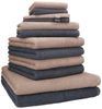 Betz Handtuch Set 12 TLG. Handtuch Set BERLIN Farbe cappuccino - dunkelgrau, 100% Baumwolle (12 Teile, 12-St) Bild 4