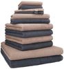 Betz Handtuch Set 12 TLG. Handtuch Set BERLIN Farbe cappuccino - dunkelgrau, 100% Baumwolle (12 Teile, 12-St) Bild 5