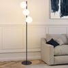 ZMH Stehlampe Wohnzimmer Industrial Standleuchte - Schwarz Modern Stehleuchte 3 Flammig mit Fußschalter Metall Design aus Weiß Glas Standlampe E27 Vintage Bodenlampe für Schlafzimmer kinderzimmer Büro Bild 3