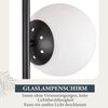 ZMH Stehlampe Wohnzimmer Industrial Standleuchte - Schwarz Modern Stehleuchte 3 Flammig mit Fußschalter Metall Design aus Weiß Glas Standlampe E27 Vintage Bodenlampe für Schlafzimmer kinderzimmer Büro Bild 5