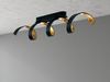 Ausgefallene LED Deckenlleuchte HELIX Schwarz / Gold, Breite 80cm Bild 3
