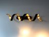 Ausgefallene LED Deckenlleuchte HELIX Schwarz / Gold, Breite 80cm Bild 5