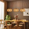 ZMH Pendelleuchte E27 3 Flammige Vintage Hängelampe Boho Papiergarn Deckenlamp, ohne Leuchtmittel Bild 2