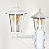 hofstein Außen-Stehlampe Wegeleuchte aus Metall/Glas in Weiß/Klar, ohne Leuchtmittel, Kandelaber, Gartenbeleuchtung IP44, 3xE27, ohne Leuchtmittel Bild 3