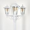 hofstein Außen-Stehlampe Wegeleuchte aus Metall/Glas in Weiß/Klar, ohne Leuchtmittel, Kandelaber, Gartenbeleuchtung IP44, 3xE27, ohne Leuchtmittel Bild 2