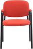 CLP 4er Set Stapelstühle Ken Pro Stoffbezug gepolstert mit Armlehnen bis 150 kg,rot Bild 4