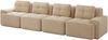 Modulares Sofa aus Cord, 4-Sitzer mit Tiefsitz & rutschfester Basis, 382x104x69 cm, Beige Bild 5