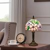 Tischlampe Landhausstil E27 mit Buntglasschirm 37 cm Bild 2