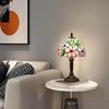 Tischlampe Landhausstil E27 mit Buntglasschirm 37 cm Bild 4