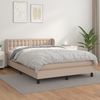 vidaXL Boxspringbett Matratze Cappuccino-Braun 140x190cm Kunstleder 3127312 Bild 1