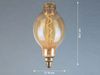E27 Filament LED Globe Ø16cm Bernstein - 4 Watt, 220 Lumen - Deko Glühlampe Bild 3